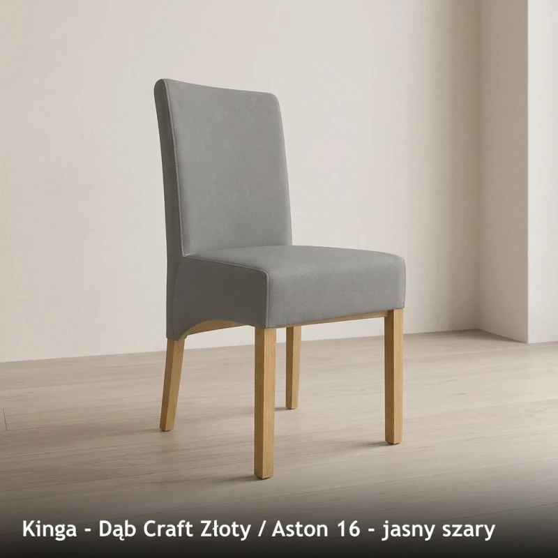 Kinga - Dąb Craft Złoty - Aston 16 - jasny szary