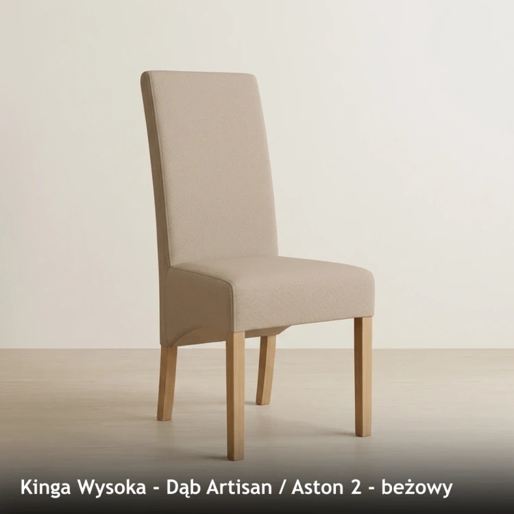 KINGA WYSOKA - stelaż Dąb Artisan, tkanina Aston 2, beżowy