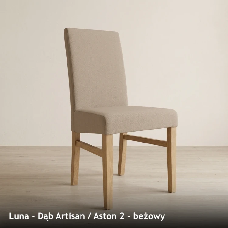 LUNA - stelaż Dąb Artisan, tkanina Aston 2, beżowy