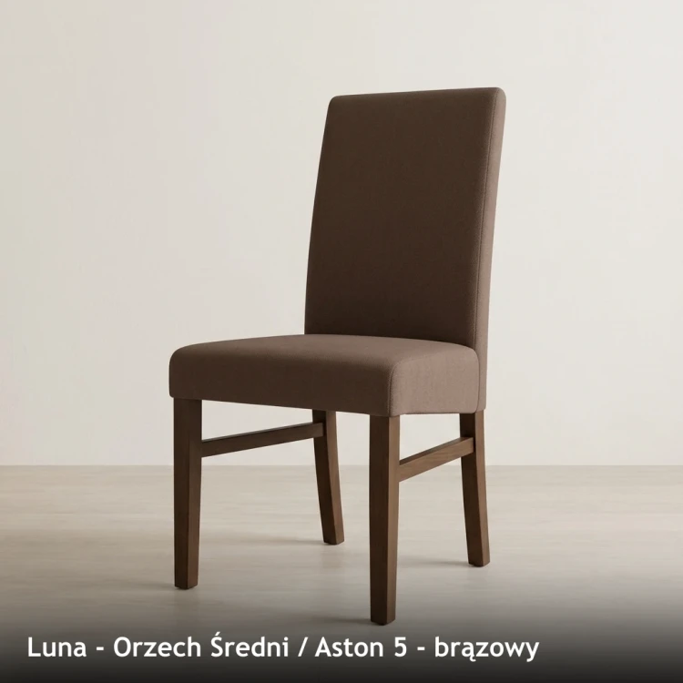 LUNA - stelaż Orzech Średni, tkanina Aston 5, brązowy