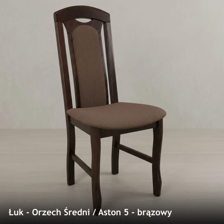 ŁUK - stelaż Orzech Średni, tkanina Aston 5, brązowy