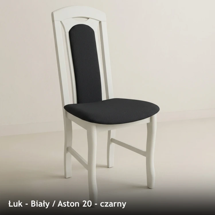 ŁUK - stelaż Biały, tkanina Aston 20, czarny