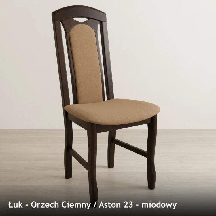 ŁUK - stelaż Orzech Ciemny, tkanina Aston 23, miodowy
