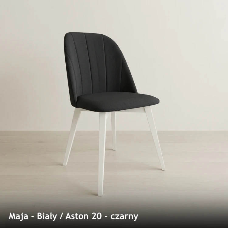 MAJA - stelaż Biały, tkanina Aston 20, czarny