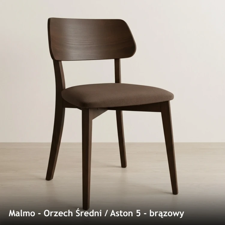 MALMO - stelaż Orzech Średni, tkanina Aston 5, brązowy