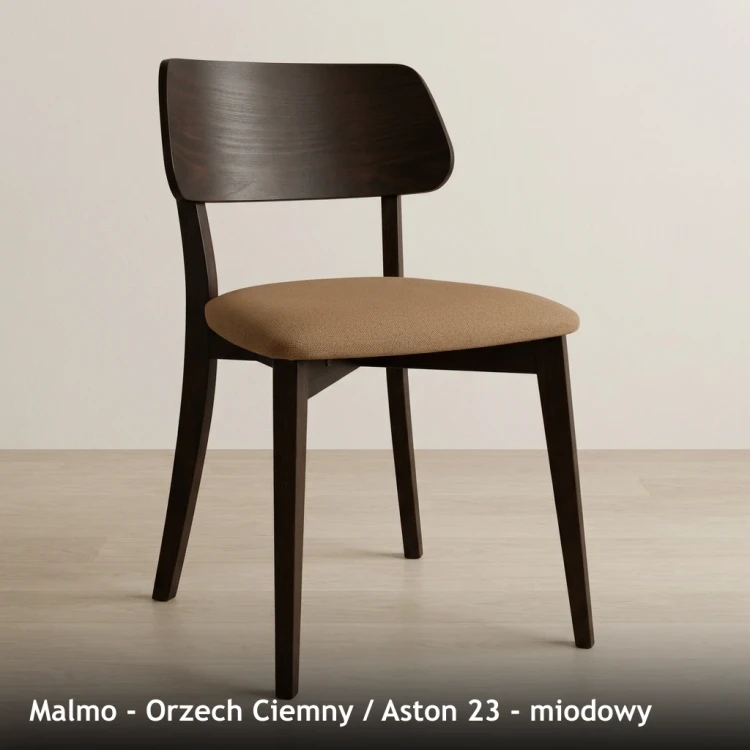MALMO - stelaż Orzech Ciemny, tkanina Aston 23, miodowy