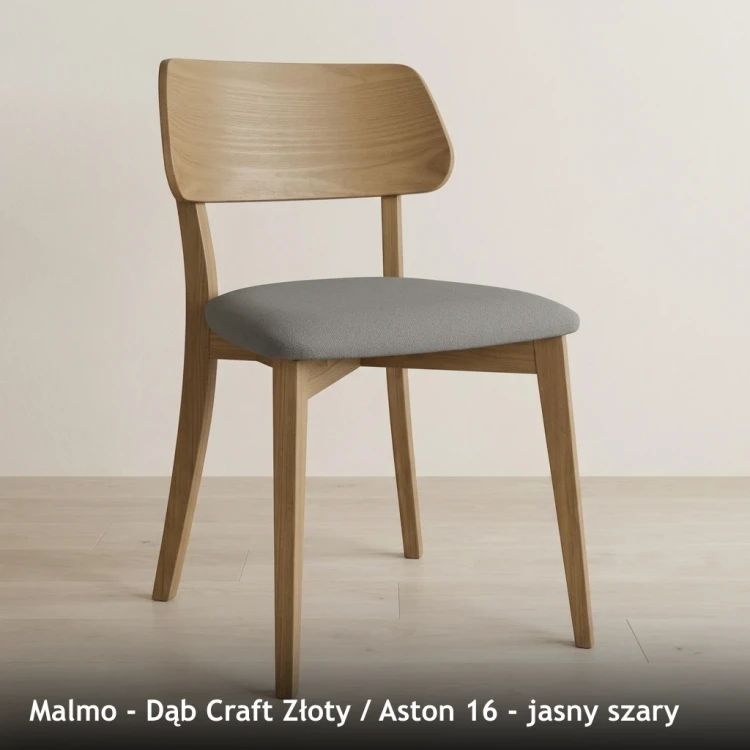 MALMO - stelaż Dąb Craft Złoty, tkanina Aston 16, jasny szary