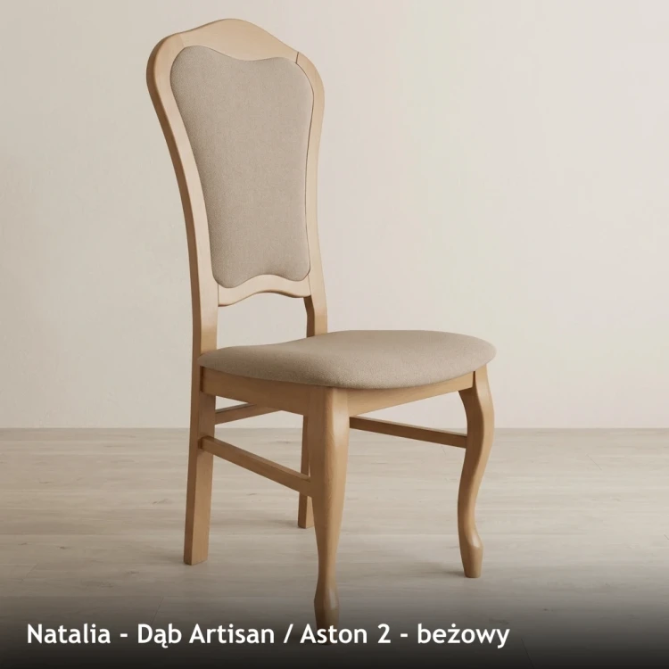 NATALIA - stelaż Dąb Artisan, tkanina Aston 2, beżowy