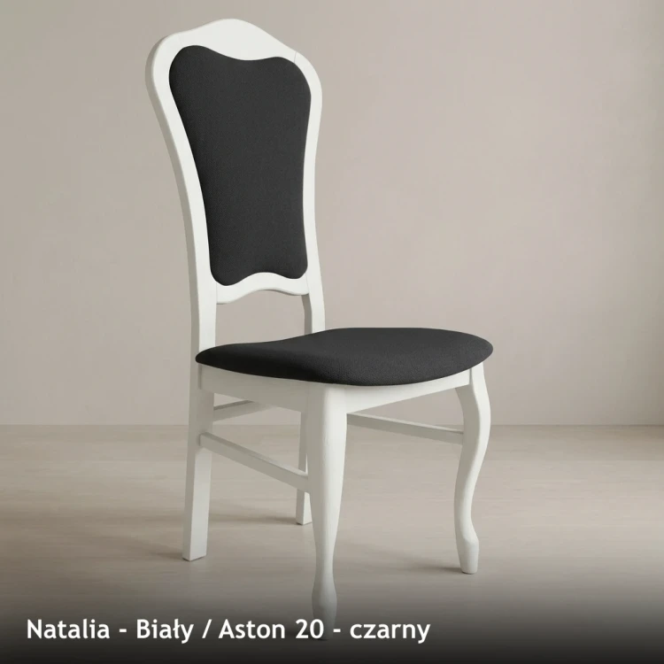 NATALIA - stelaż Biały, tkanina Aston 20, czarny