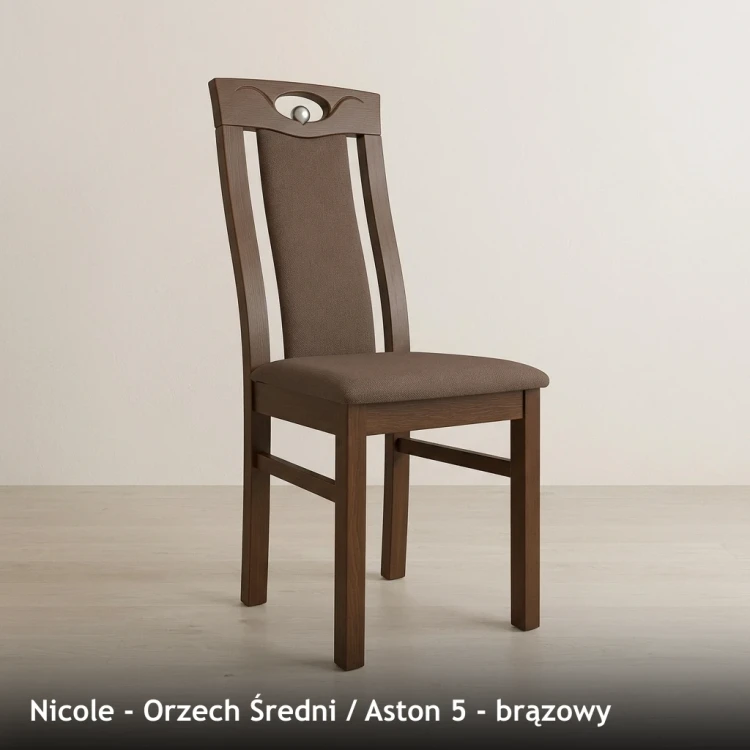 NICOLE - stelaż Orzech Średni, tkanina Aston 5, brązowy