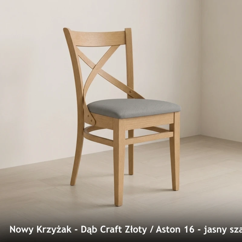 Nowy Krzyżak - Dąb Craft Złoty - Aston 16 - jasny szary