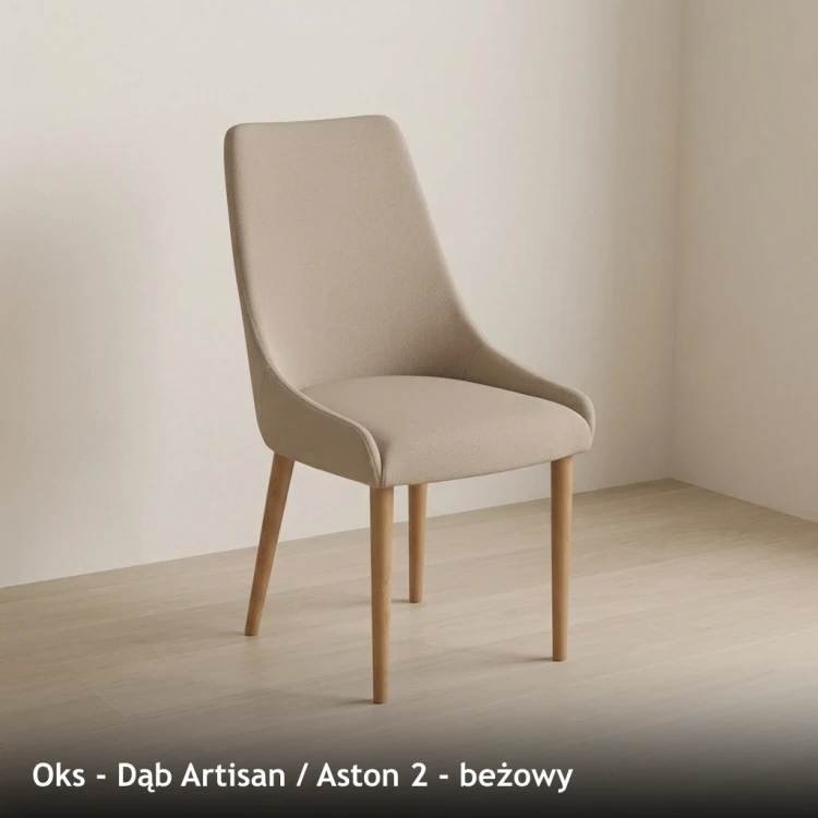 OKS - stelaż Dąb Artisan, tkanina Aston 2, beżowy