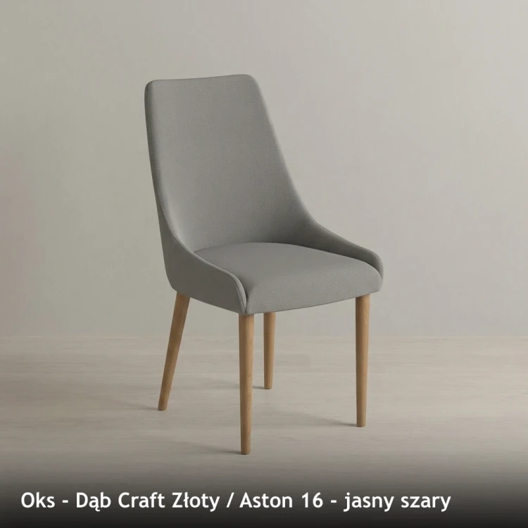 OKS - stelaż Dąb Craft Złoty, tkanina Aston 16, jasny szary