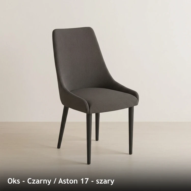 OKS - stelaż Czarny, tkanina Aston 17, szary