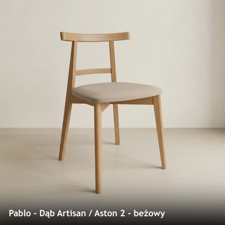 PABLO - stelaż Dąb Artisan, tkanina Aston 2, beżowy