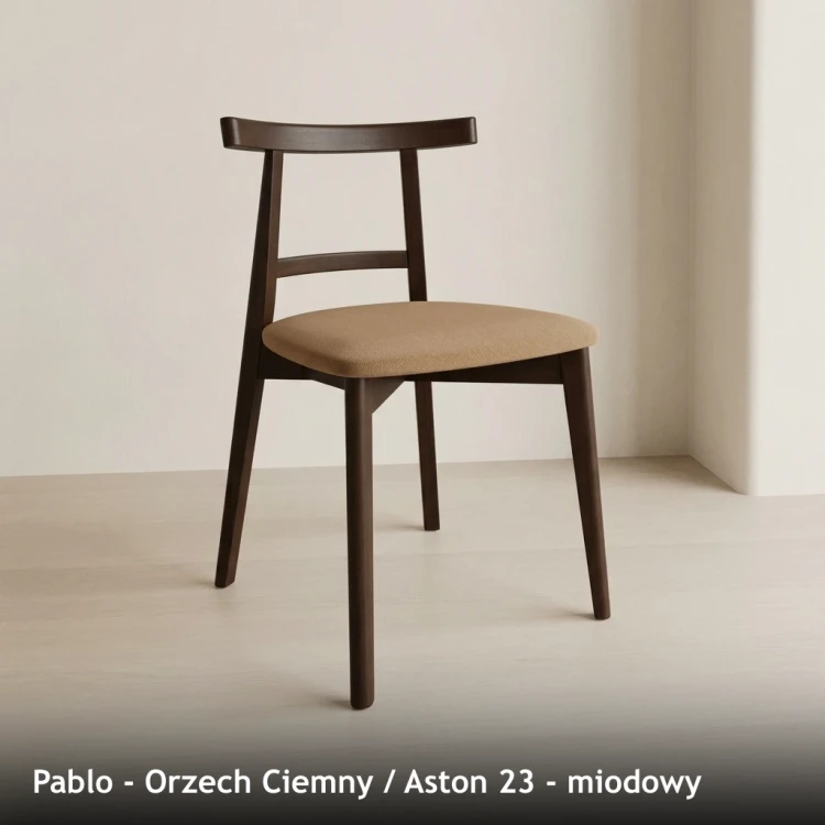 PABLO - stelaż Orzech Ciemny, tkanina Aston 23, miodowy