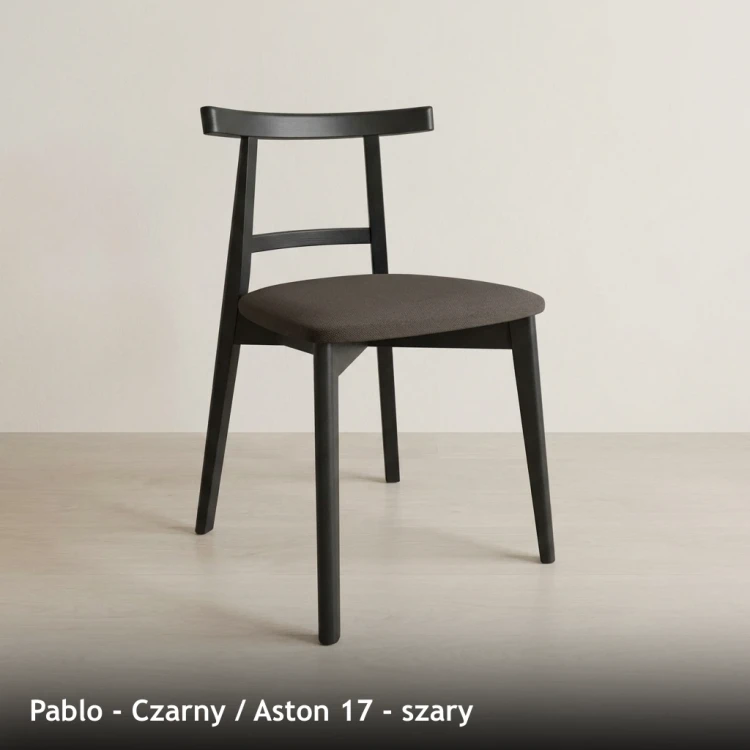 PABLO - stelaż Czarny, tkanina Aston 17, szary