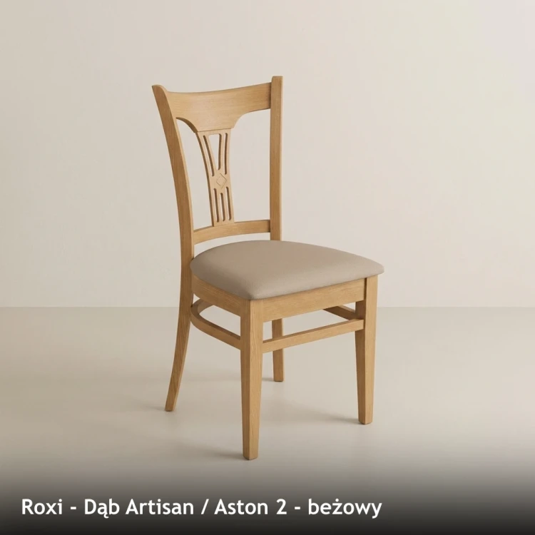 ROXI - stelaż Dąb Artisan, tkanina Aston 2, beżowy
