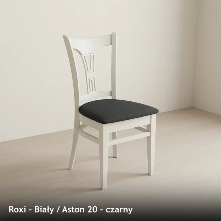 ROXI - stelaż Biały, tkanina Aston 20, czarny