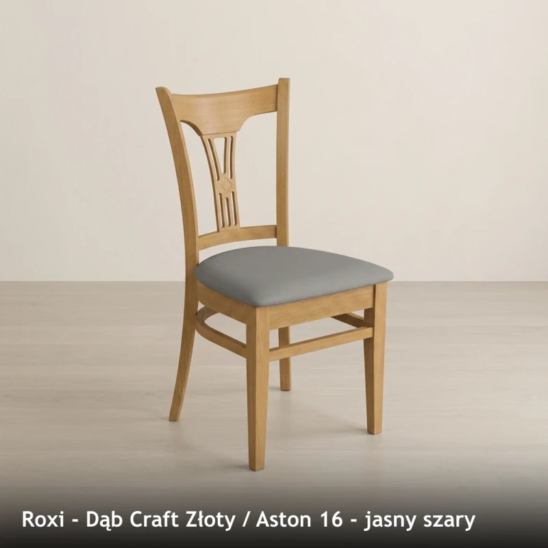 Roxi - Dąb Craft Złoty - Aston 16 - jasny szary