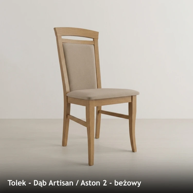TOLEK - stelaż Dąb Artisan, tkanina Aston 2, beżowy