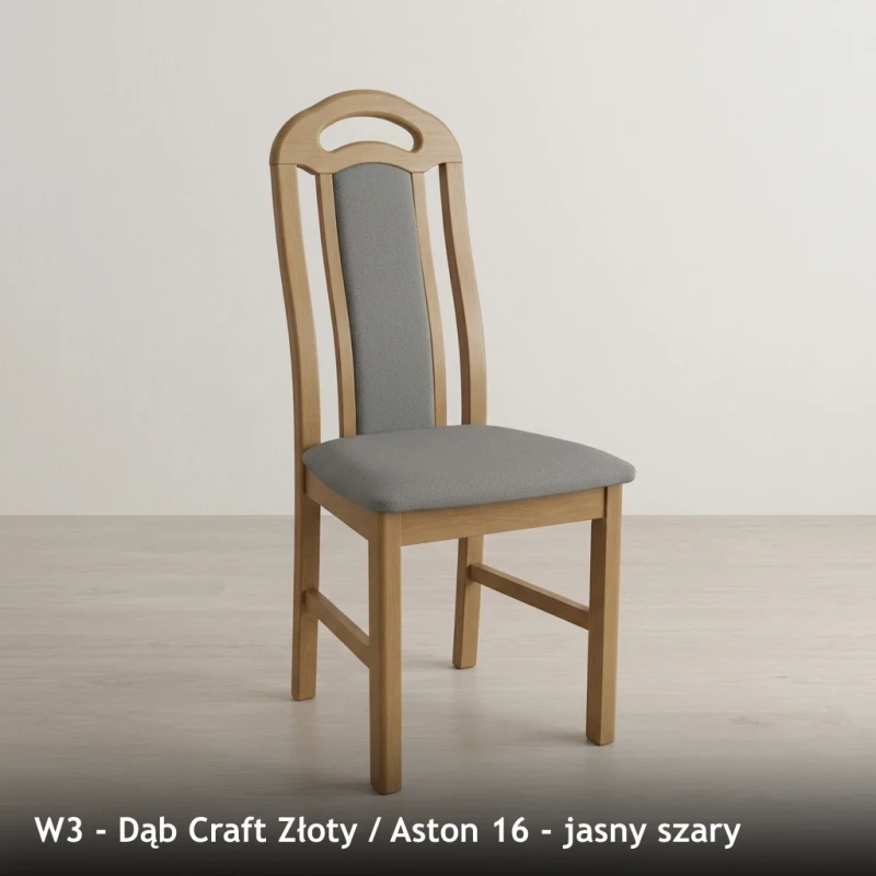 W3 - Dąb Craft Złoty - Aston 16 - jasny szary