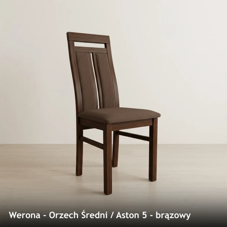 WERONA - stelaż Orzech Średni, tkanina Aston 5, brązowy