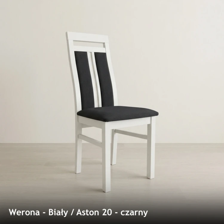 WERONA - stelaż Biały, tkanina Aston 20, czarny