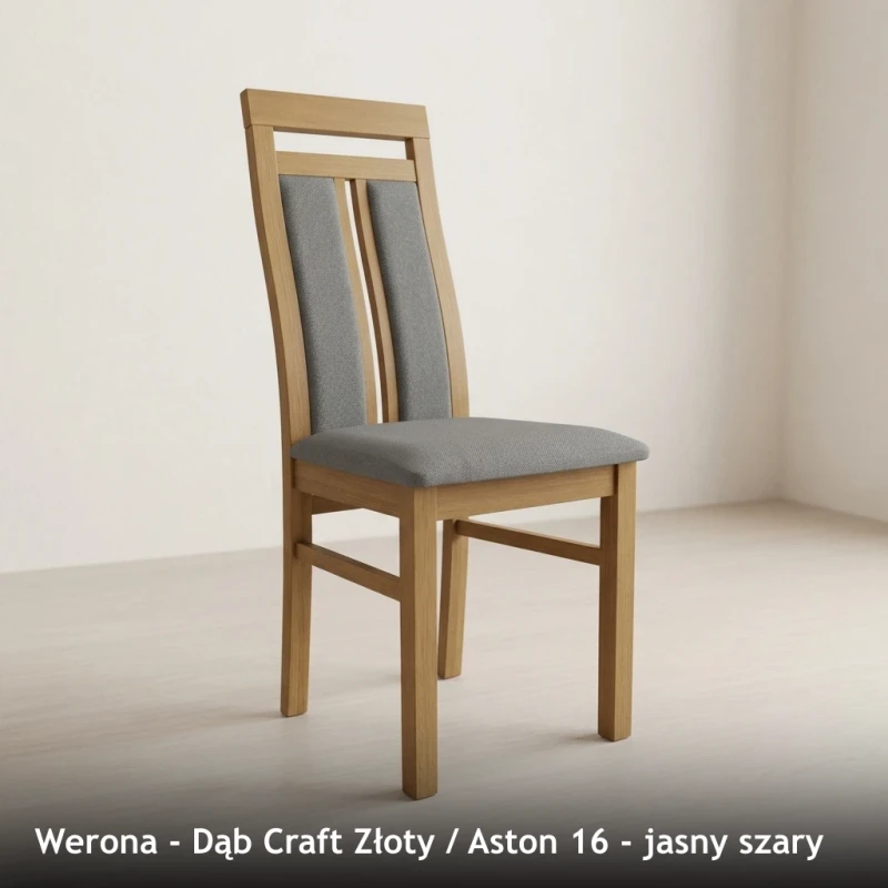 Werona - Dąb Craft Złoty - Aston 16 - jasny szary