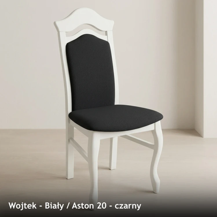 WOJTEK - stelaż Biały, tkanina Aston 20, czarny