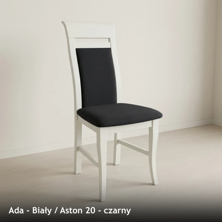 ADA - stelaż Biały, tkanina Aston 20, czarny