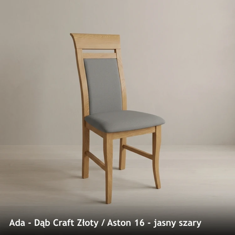 ADA - stelaż Dąb Craft Złoty, tkanina Aston 16, jasny szary