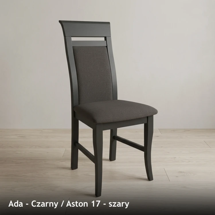 ADA - stelaż Czarny, tkanina Aston 17, szary