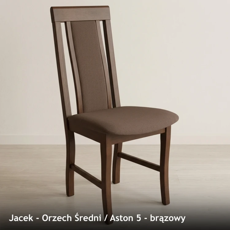 JACEK - stelaż Orzech Średni, tkanina Aston 5, brązowy