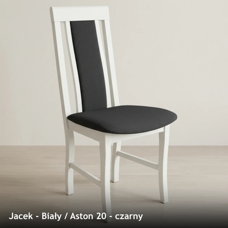 JACEK - stelaż Biały, tkanina Aston 20, czarny