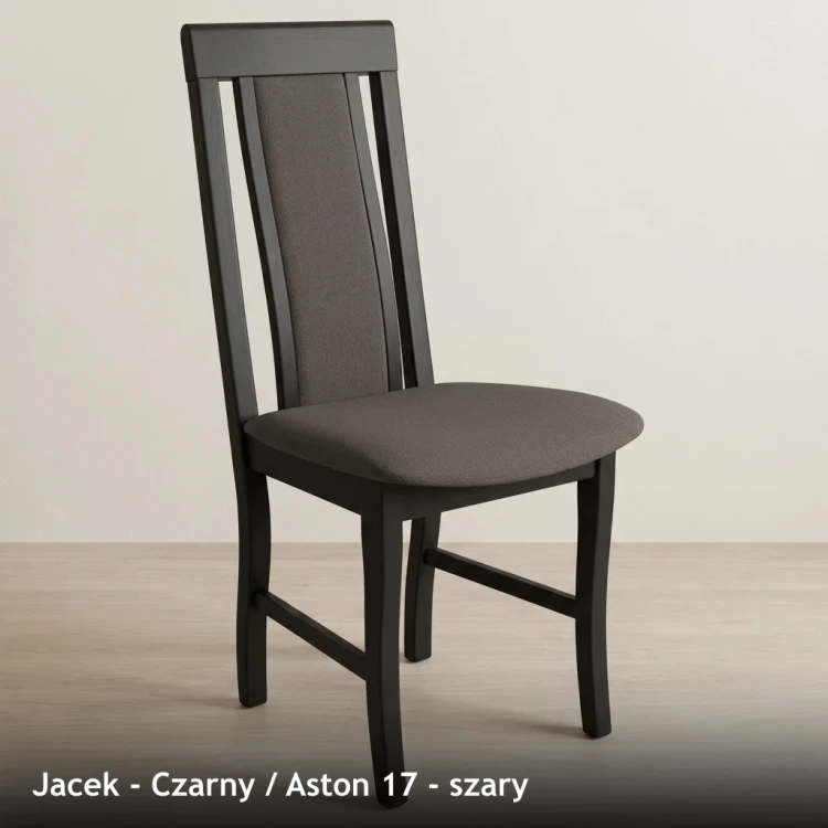 JACEK - stelaż Czarny, tkanina Aston 17, szary