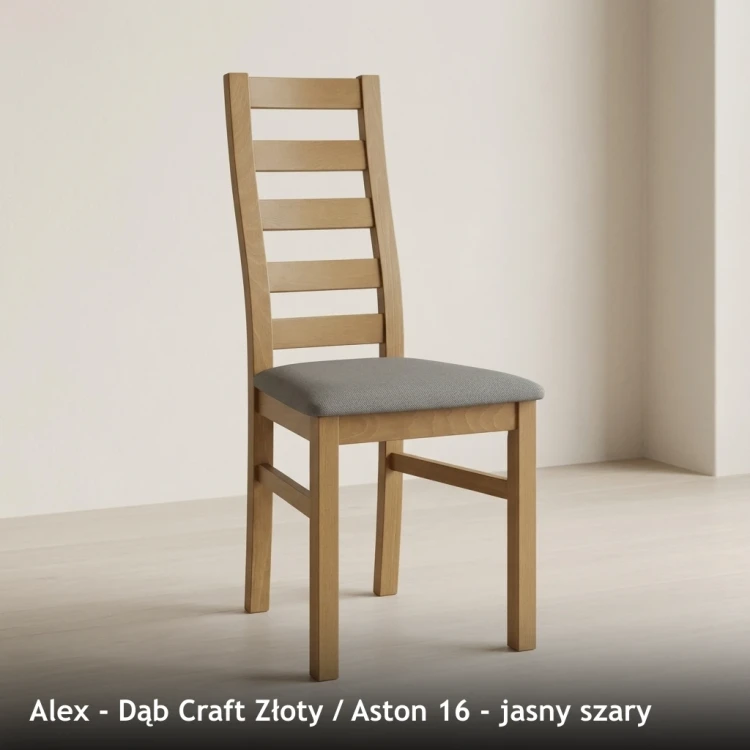 ALEX - stelaż Dąb Craft Złoty, tkanina Aston 16, jasny szary