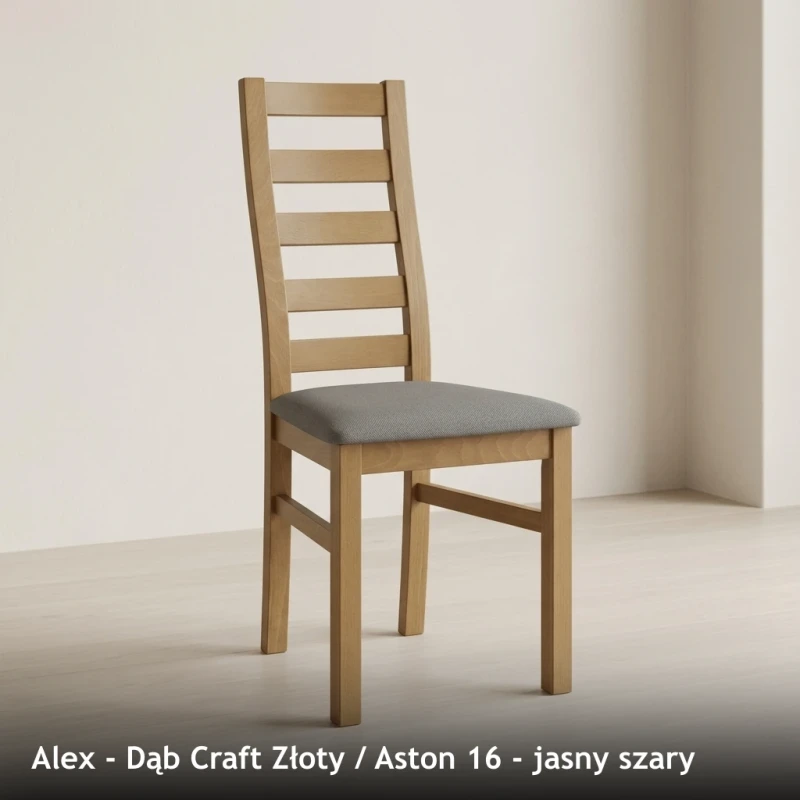 Alex - Dąb Craft Złoty - Aston 16 - jasny szary
