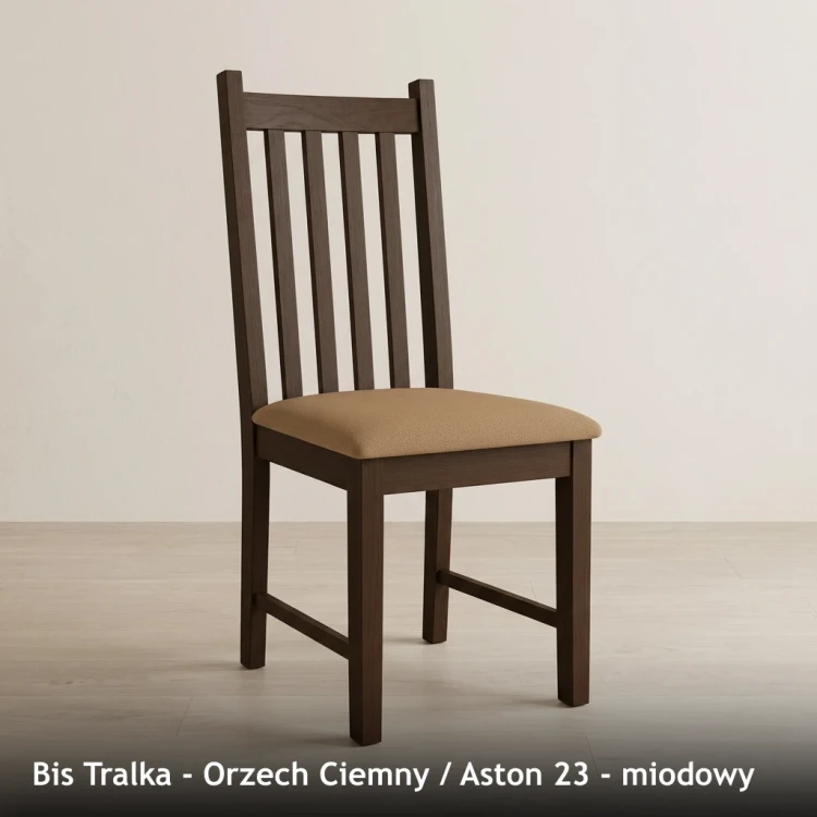BIS TRALKA - stelaż Orzech Ciemny, tkanina Aston 23, miodowy