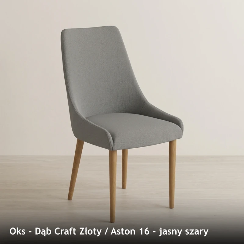 Oks - Dąb Craft Złoty - Aston 16 - jasny szary