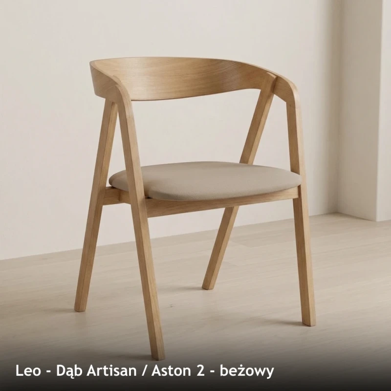 Leo - Dąb Artisan - Aston 2 - beżowy