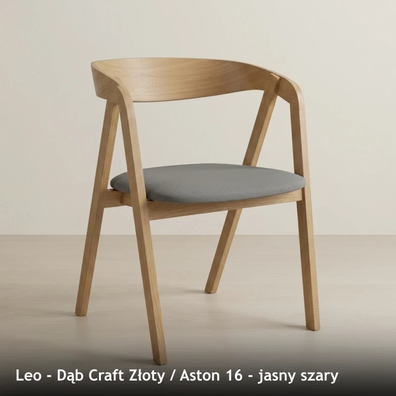 Leo - Dąb Craft Złoty - Aston 16 - jasny szary