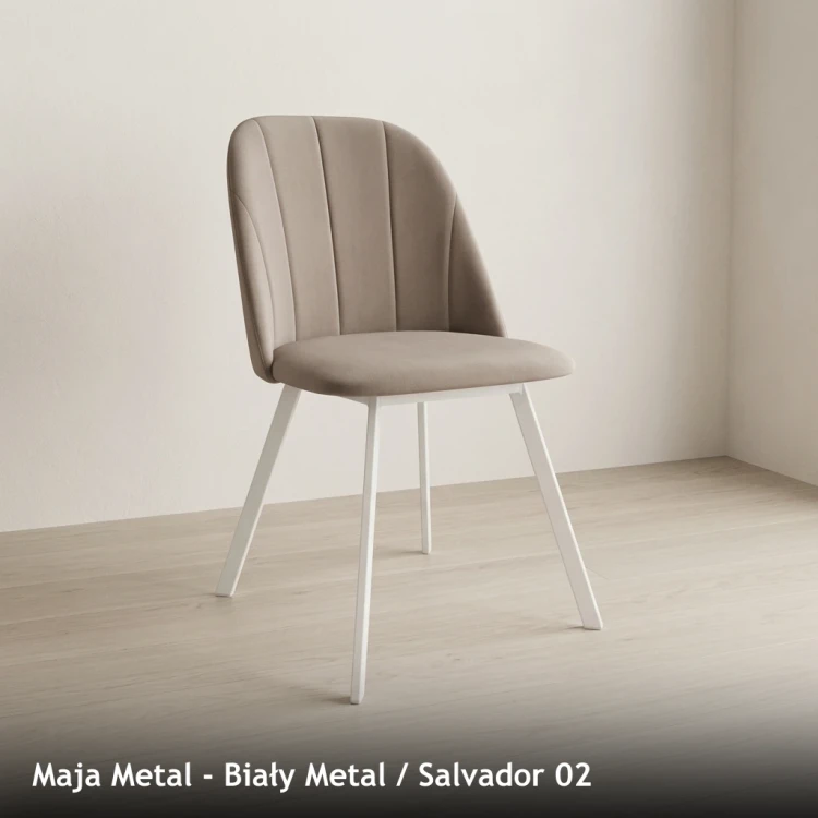 MAJA METAL - stelaż Biały Metal, tkanina Salvador 02