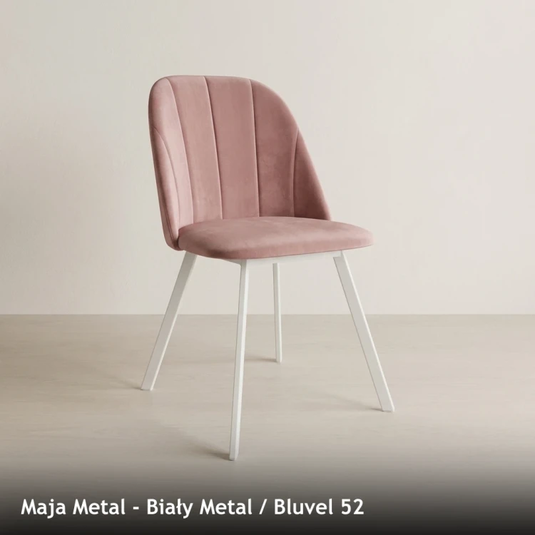 MAJA METAL - stelaż Biały Metal, tkanina Bluvel 52