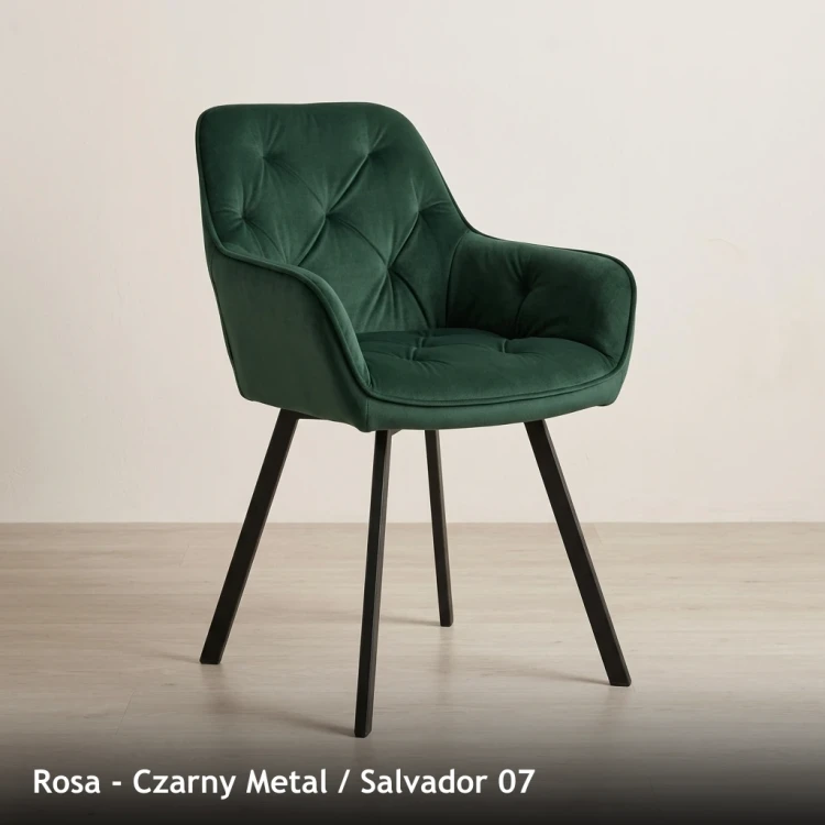 ROSA - stelaż Czarny Metal, tkanina Salvador 07