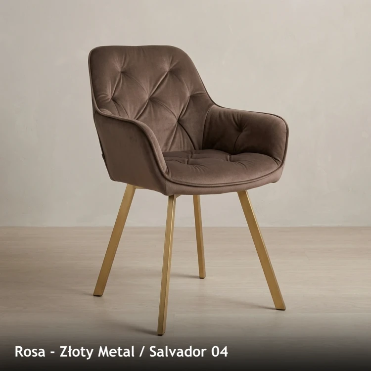 ROSA - stelaż Złoty Metal, tkanina Salvador 04