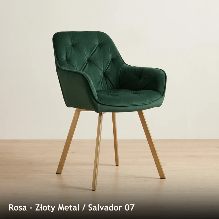 ROSA - stelaż Złoty Metal, tkanina Salvador 07