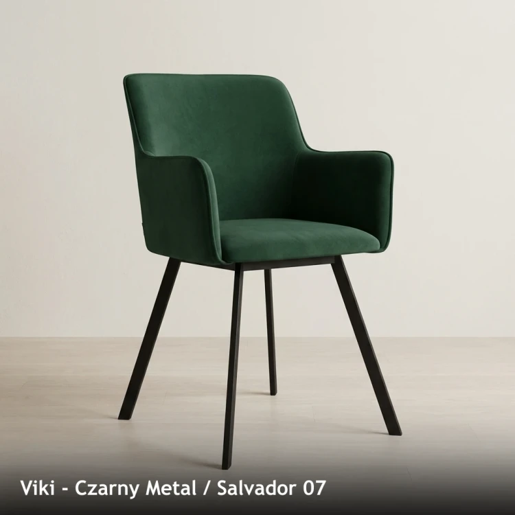 VIKI - stelaż Czarny Metal, tkanina Salvador 07