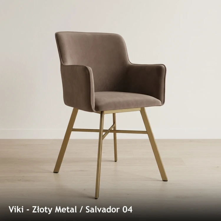 VIKI - stelaż Złoty Metal, tkanina Salvador 04