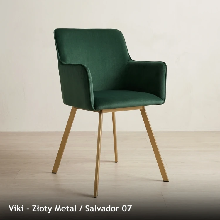 VIKI - stelaż Złoty Metal, tkanina Salvador 07